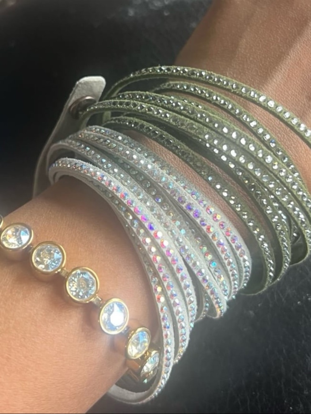 Wrap-Star Bracelet, Crystal Aurore Boreale like new #no box - Picture 8 of 13